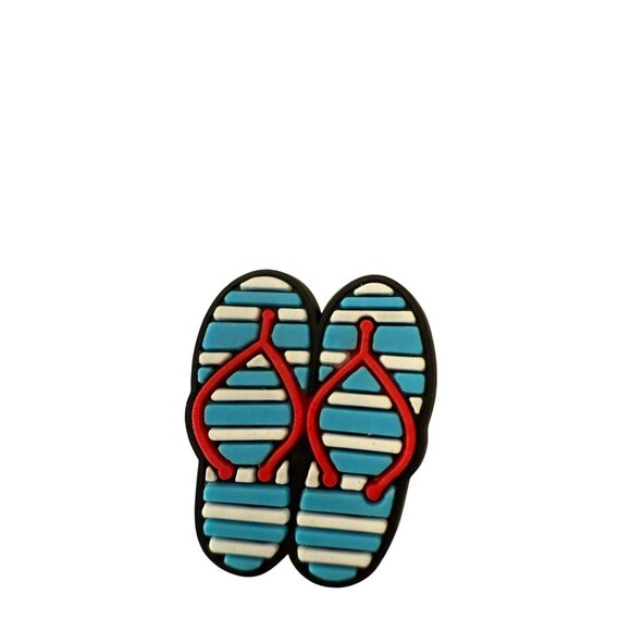 Beach Themed Croc Charms Set Of 5 Jibbitz With Cactus Turtle Wave Flip-Flops - Picture 4 of 7